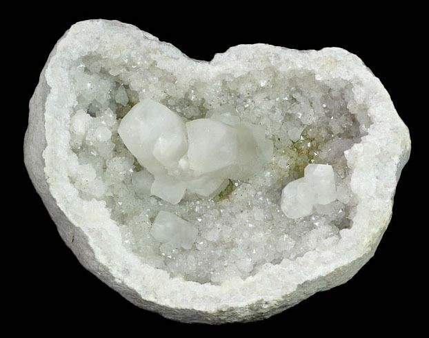 Keokuk Geode with Calcite & Pyrite (Both Halves) - Missouri #144766